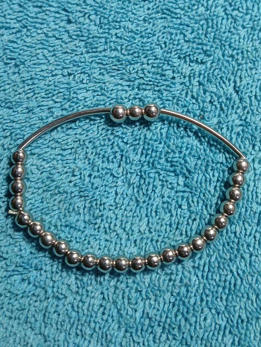 Silver Beaded Women's Bracelet - Silver